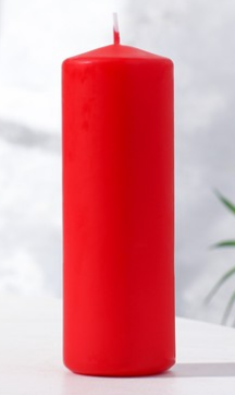 Свеча классическая 5х15 см, красная